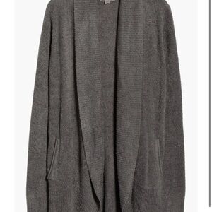 Barefoot Dreams Charcoal Open Cardigan Medium